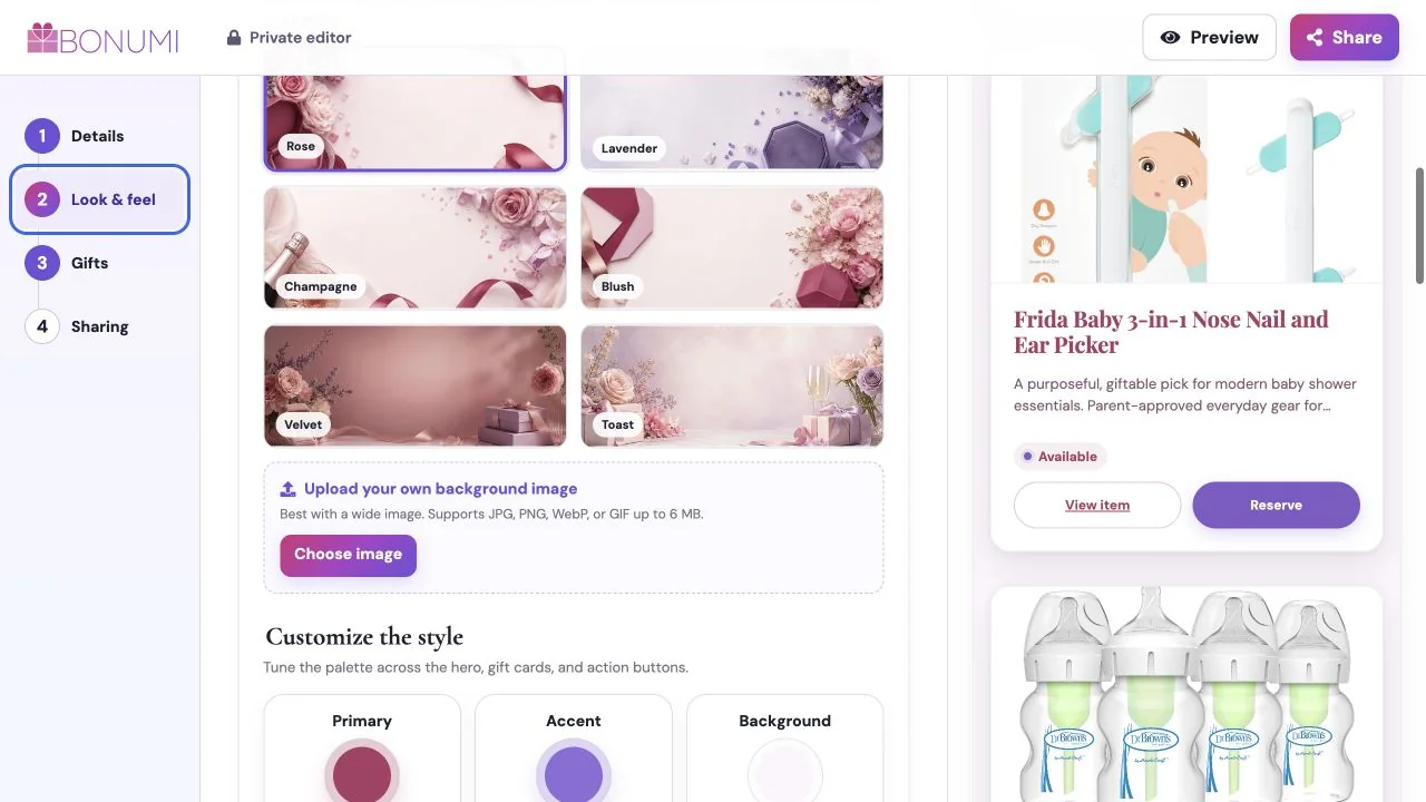 Bonumi theme editor